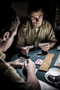 Commander Dudley Morton and Executive Officer Richard O'Kane Play Cribbage Aboard USS Wahoo