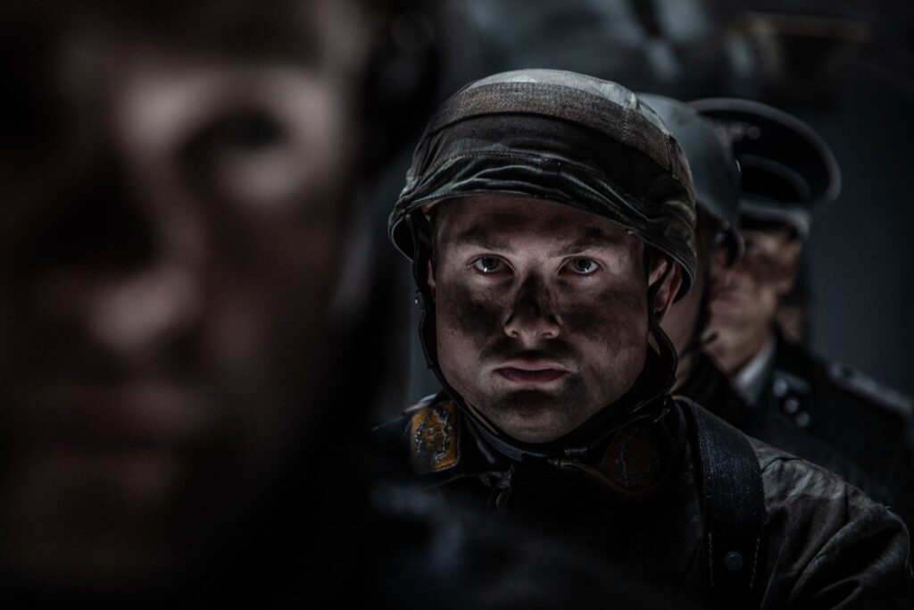 On board a German glider, Oberleutnant Friedrich Schafer prepares to land near the French village of Vassieux-en-Vercors. (Dramatic Recreation) (Joey Mckerricher)