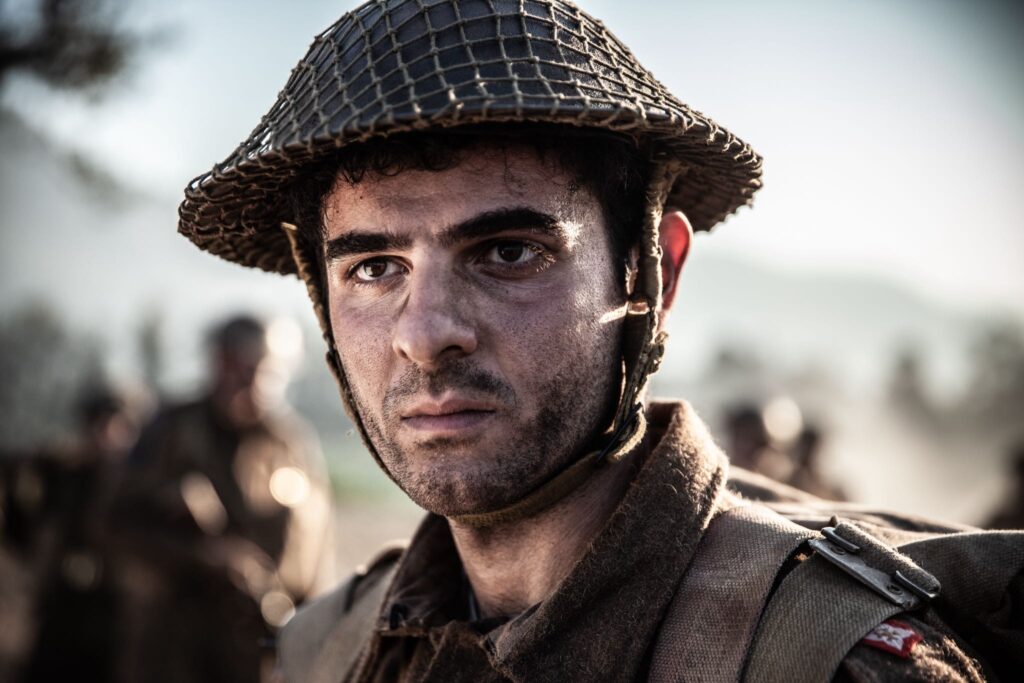 Canadian Lt. Charles Gatton readies No. 13 Platoon to capture a German trench. (Dramatic Recreation) (Amir Zeino)