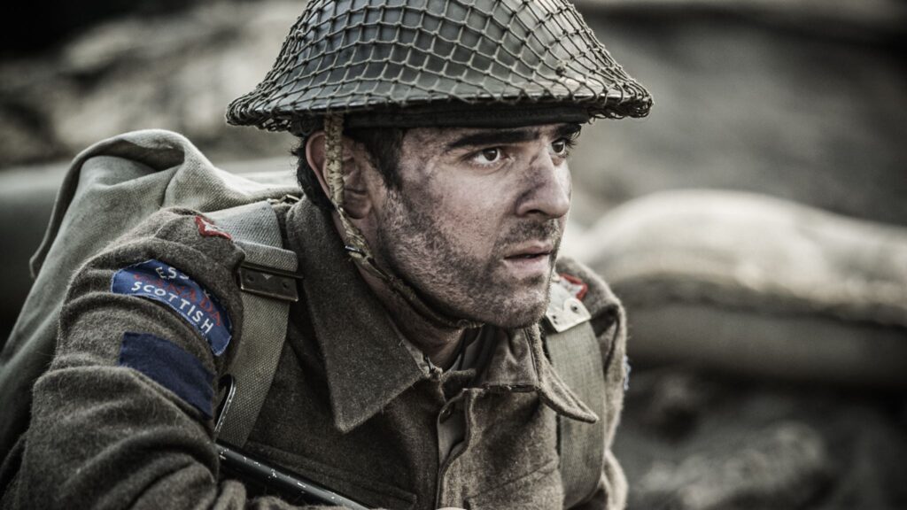 Lt. Charles Gatton prepares to attack the German trench in the Hochwald Forest. (Dramatic Recreation) (Amir Zeino)